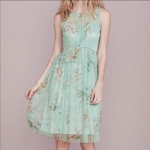 LAUREN CONRAD Teal Floral Tulle A-line Dress, 10